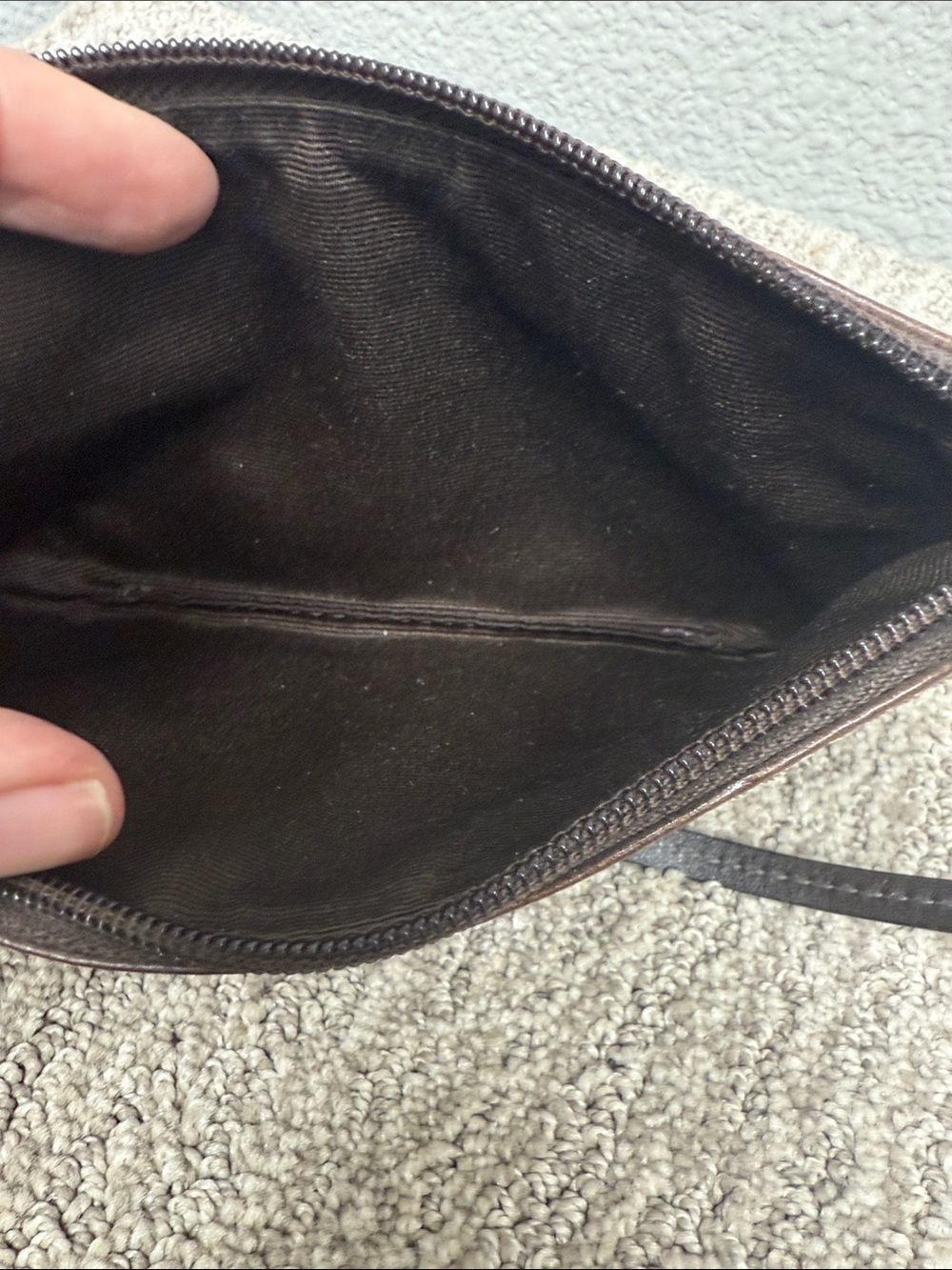 Coach Y2K Patchwork Leather & Suede Medium Wristlet in Brown and Gold Tones - Picture 7 of 10